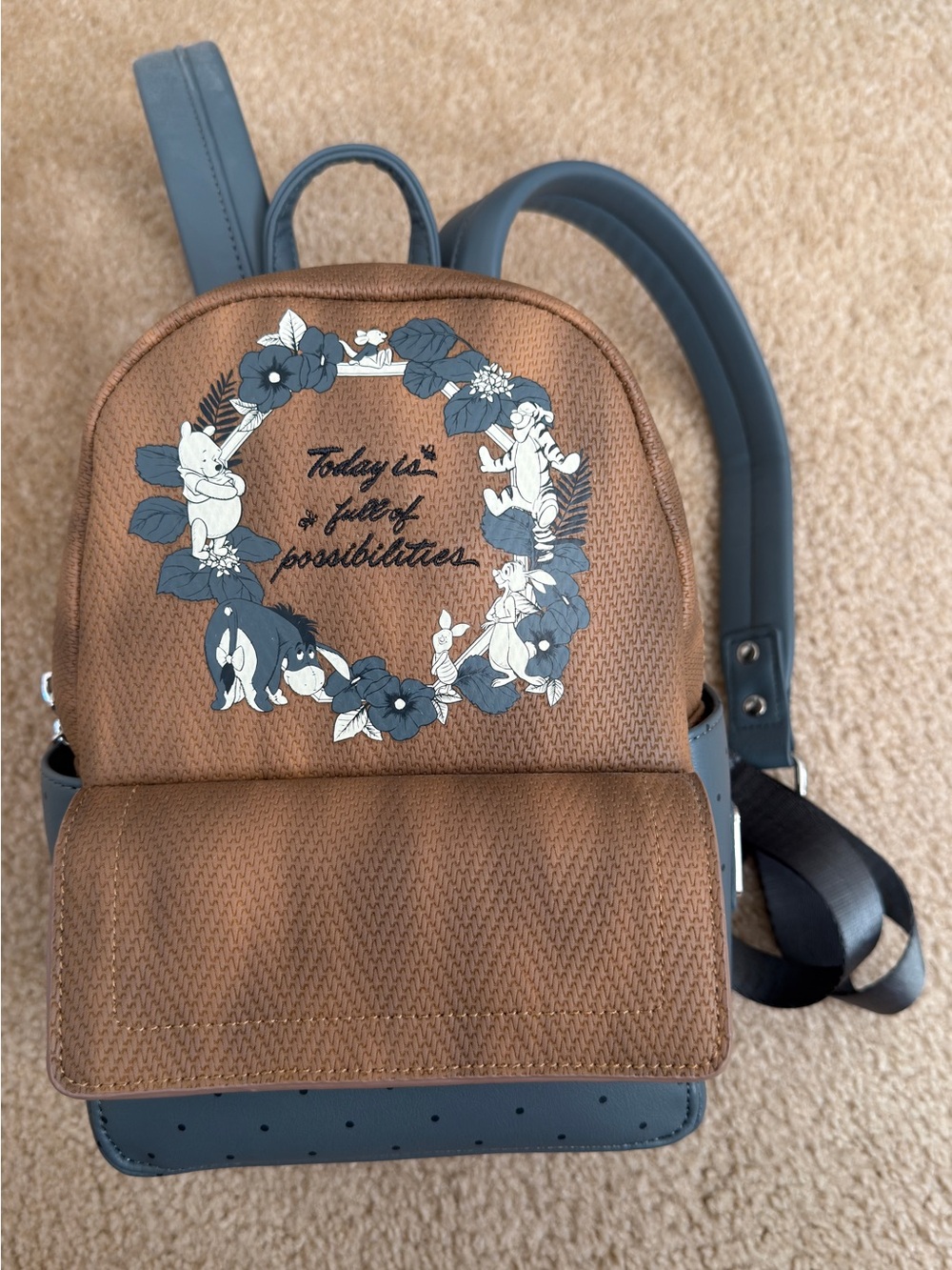Loungefly Disney Winnie the Pooh Herringbone Mini Backpack